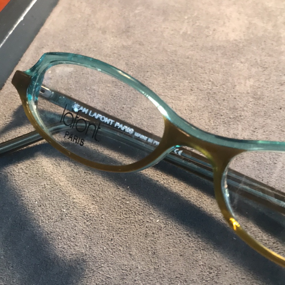 Lafont Mireille 606 53/15/142. Gorgeous aqua blue and soft green. Never owned